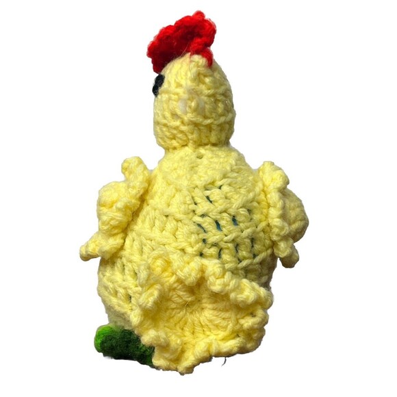 Easter Chicken Handmade Crochet Knit Plastic Egg‎ Cozy Grandma Cottage Farm Life - Picture 4 of 5